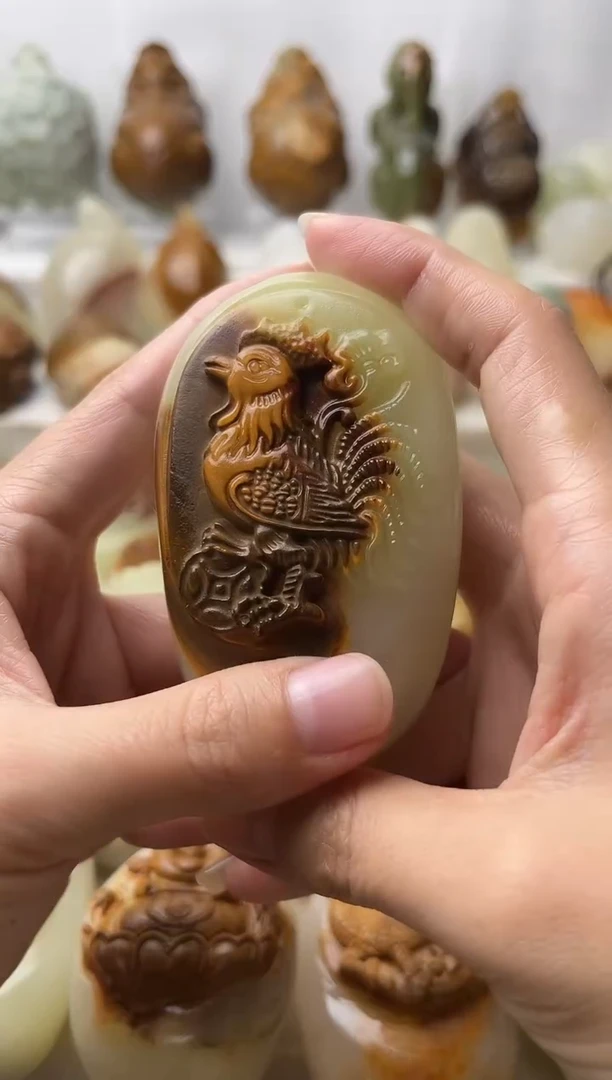 石材古青石棉纹正常不退换鸡