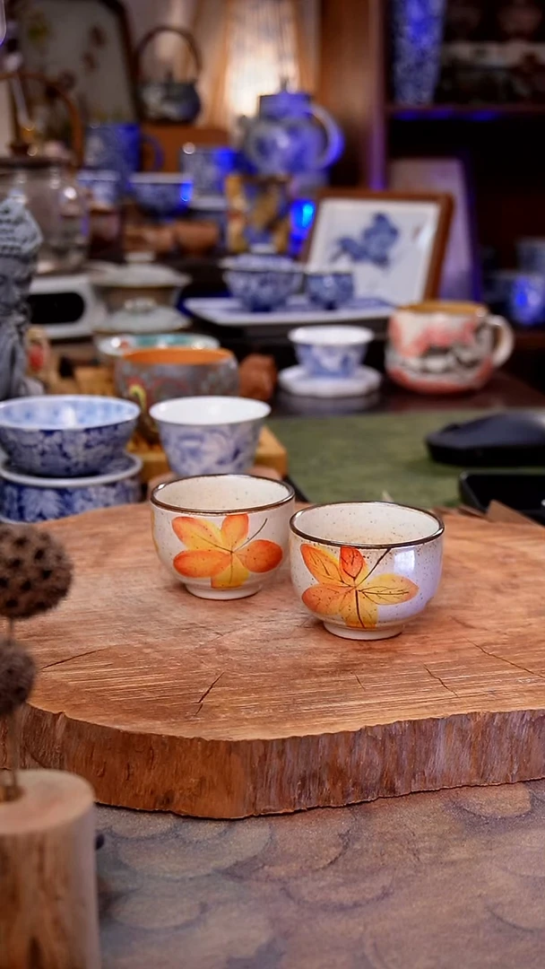 杯子枫叶手工手绘手工手绘