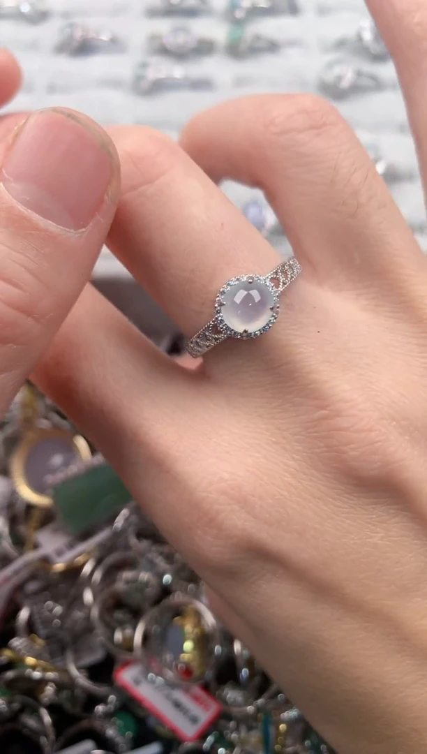 银S925镶嵌戒指翡翠1                           10