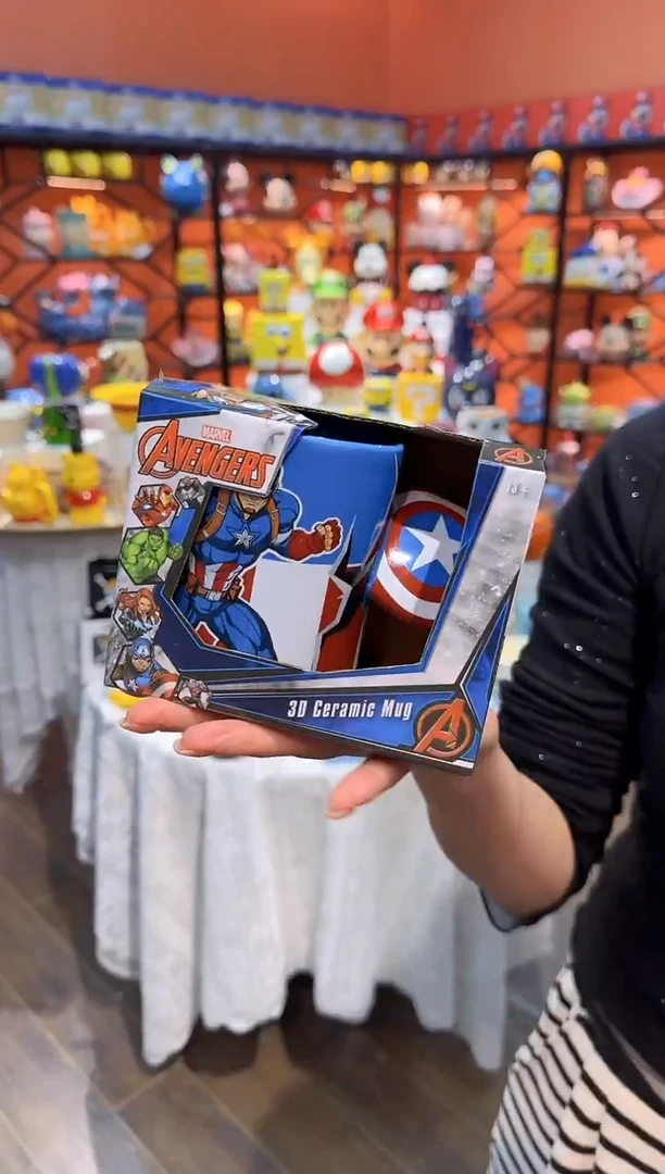 瓷片@@美国队长盾牌陶瓷水杯