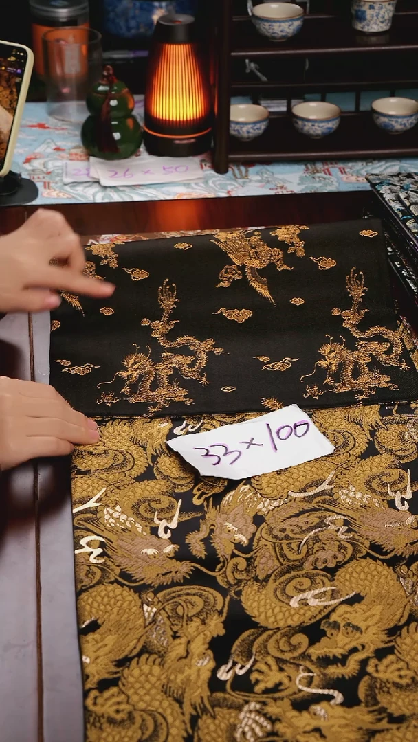 【金龙单面】中国风干泡织锦茶席33*100