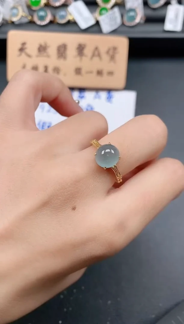 银S925镶嵌戒指翡翠11111