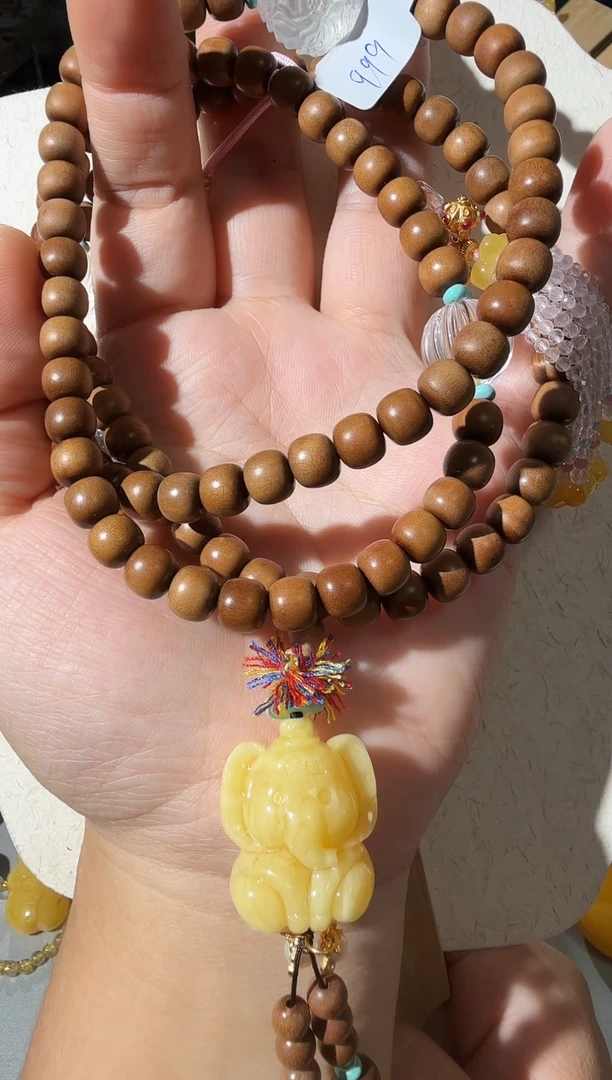 蜜蜡颈饰未镶嵌蜜蜡小象项链