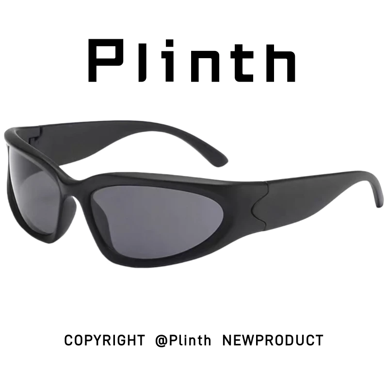 黑银色墨镜Y2K方形凹造型街头炫酷防紫外线时尚街拍百搭女款