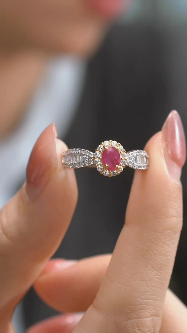 银S925镶嵌戒指红宝石KT25091648