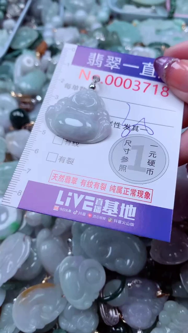 翡翠未镶嵌吊坠(不含链)3718