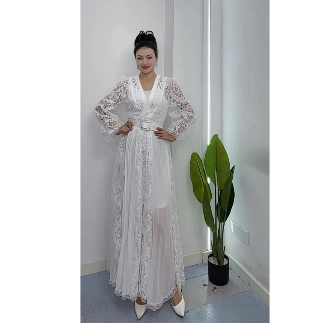 1011新款时尚显瘦蕾丝拼接女装连衣裙