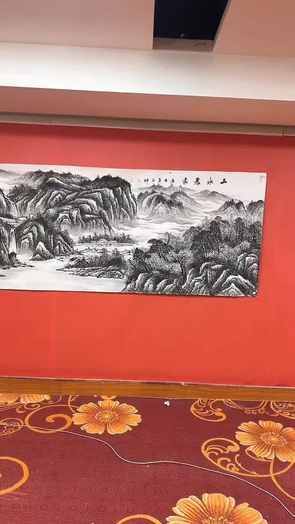 【闪购商品】国画山水晨家/8尺画心/谭正坤