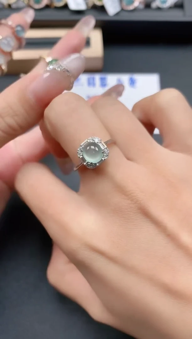 银S925镶嵌戒指翡翠1111