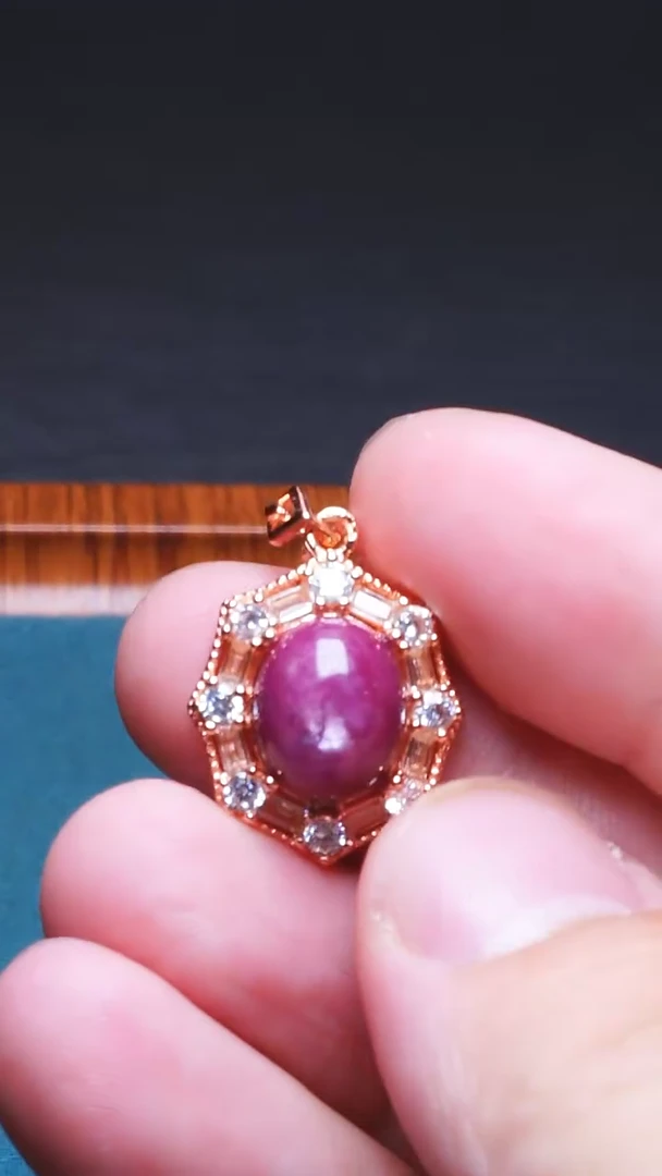 【闪购商品】红宝石颈饰未镶嵌红宝石吊坠-多样性发其一