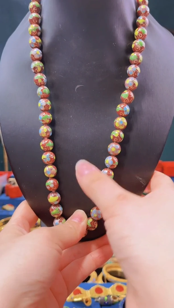 【闪购商品】景泰蓝项链砖红色1.0