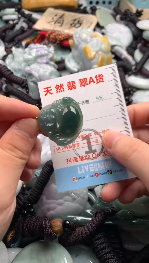 翡翠未镶嵌吊坠(不含链)1