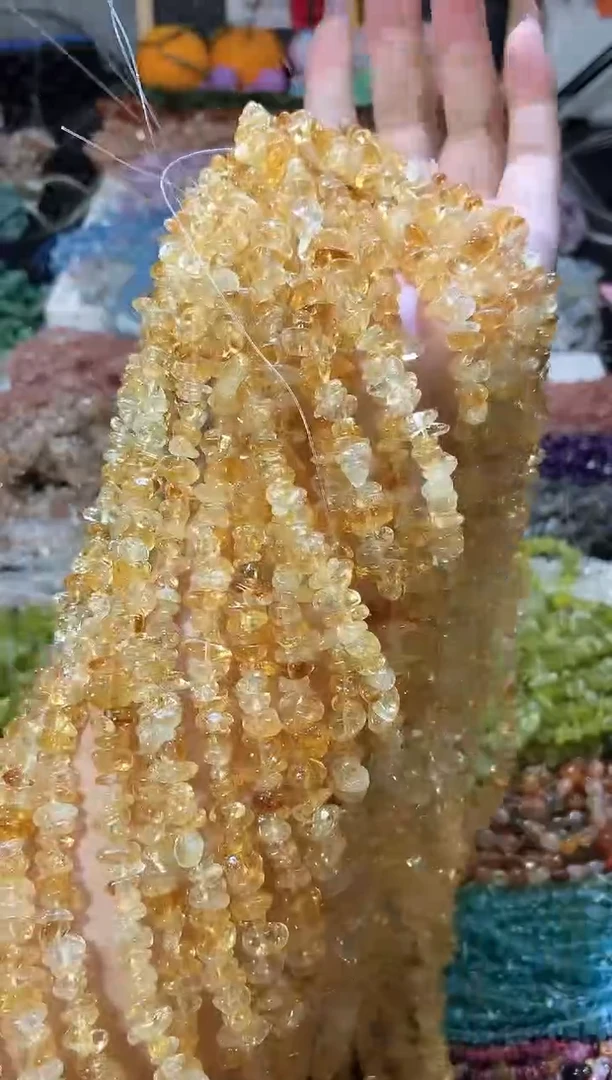 水晶珠宝半成品未镶嵌黄水晶