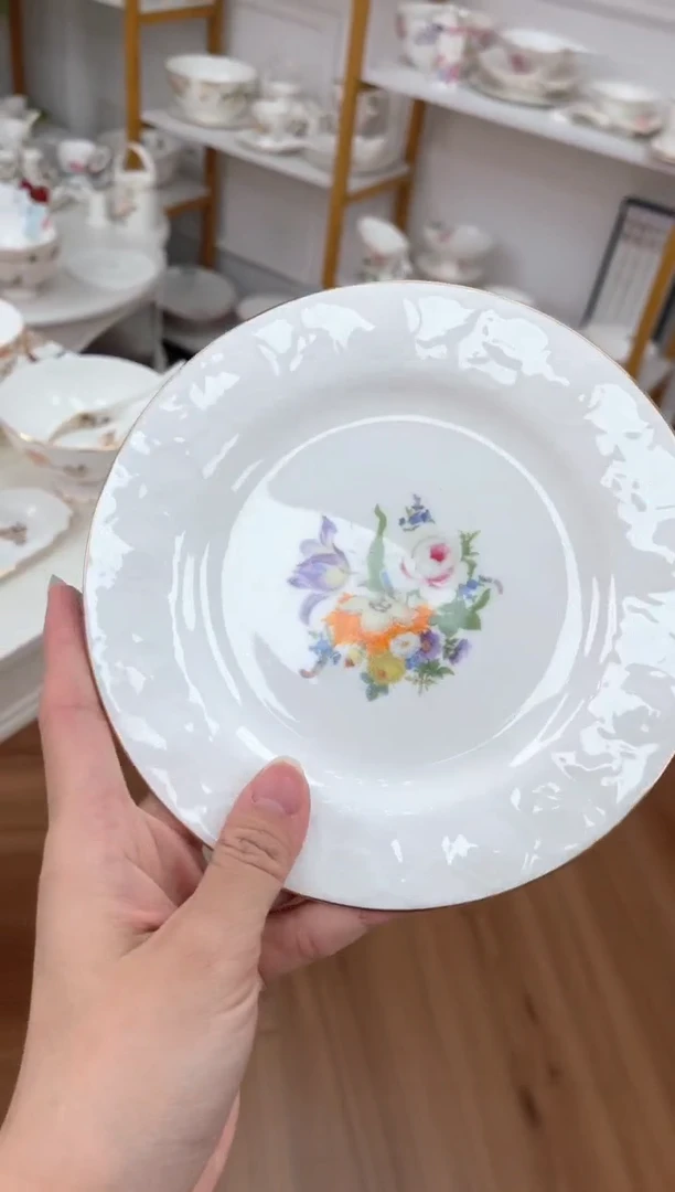 杯繁花高骨骨瓷6寸盘