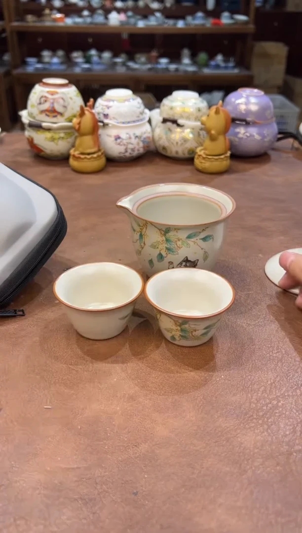 真的很便宜会开片的旅行茶具