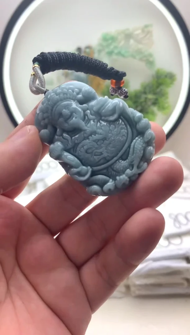 颈饰未镶嵌翡翠财神1