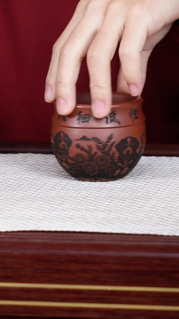 茶杯紫砂宜兴原矿紫砂 全手工制作