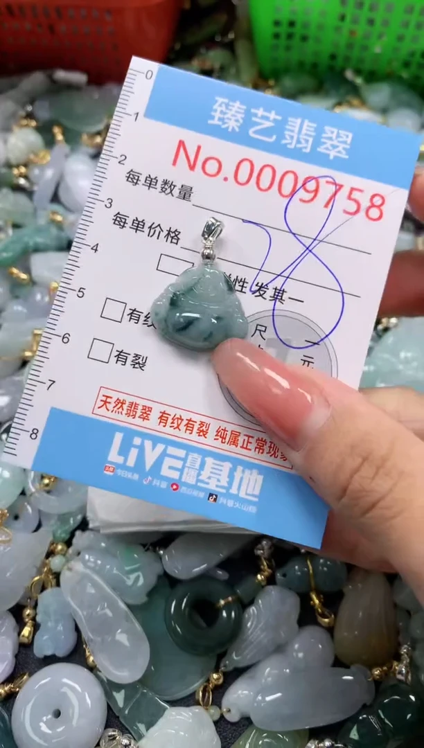 翡翠未镶嵌吊坠(不含链)9758