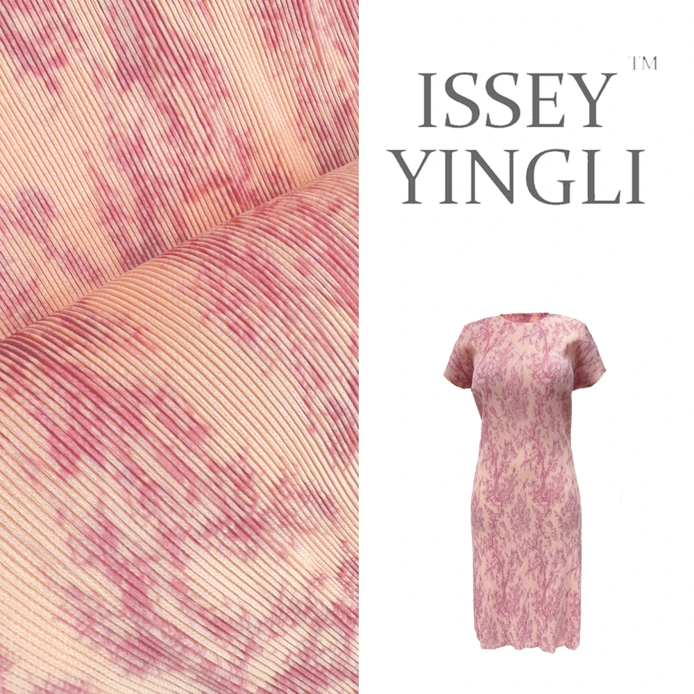 莉褶高端褶皱女士新款连衣裙时尚气质女士印花百搭显瘦连衣裙2568