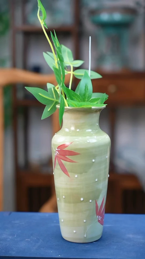 装饰品陶瓷立体釉手绘花瓶