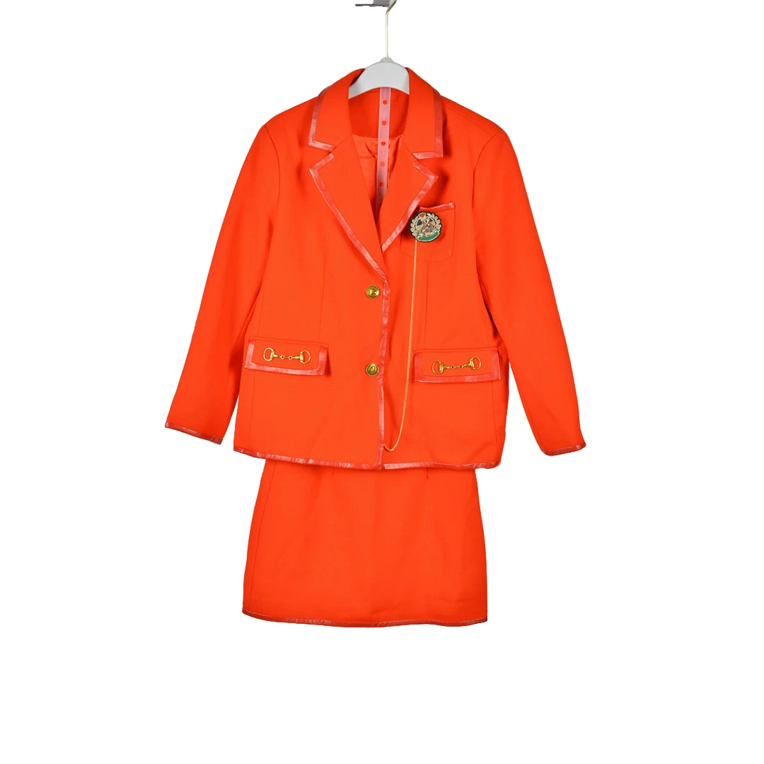 GPC2【专柜捡漏】经典小香风系列女装RYC套装0069红色正码（缺半裙）