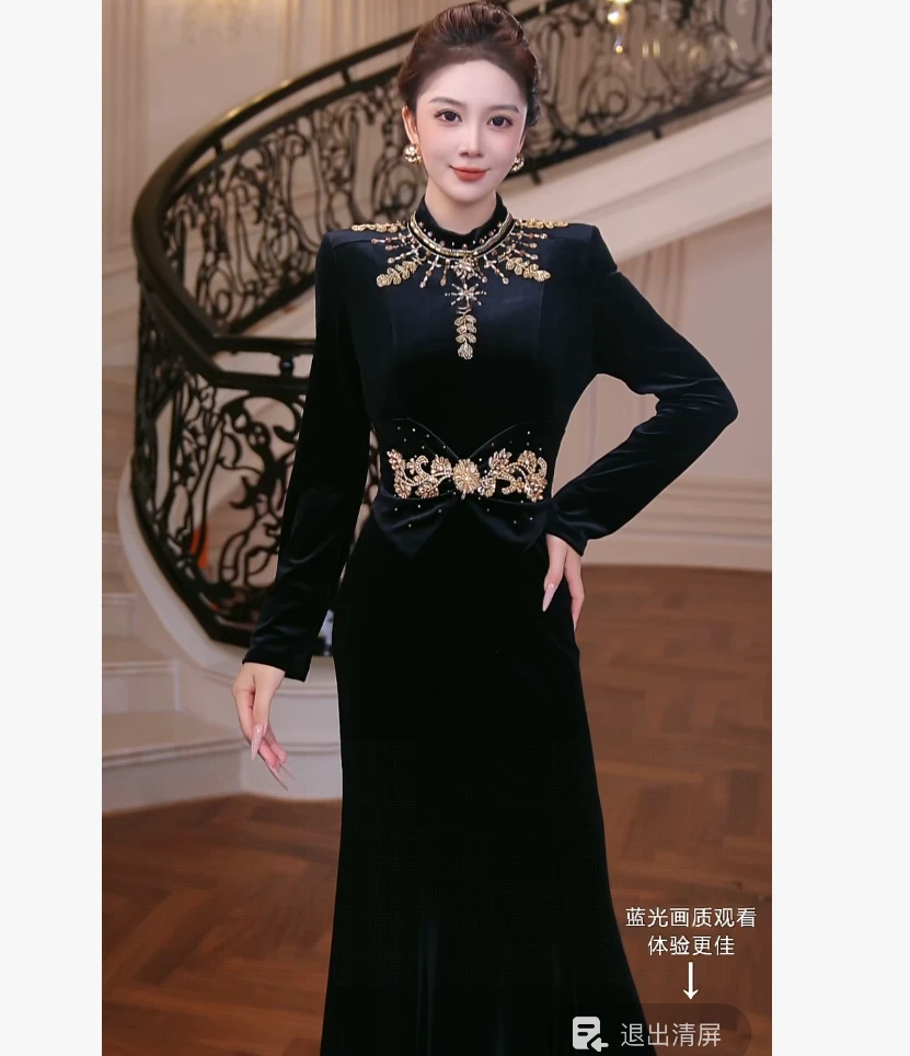 【芙娜妮】2025秋冬季时尚套装女款爆款轻奢洋气百搭连衣裙F2531154