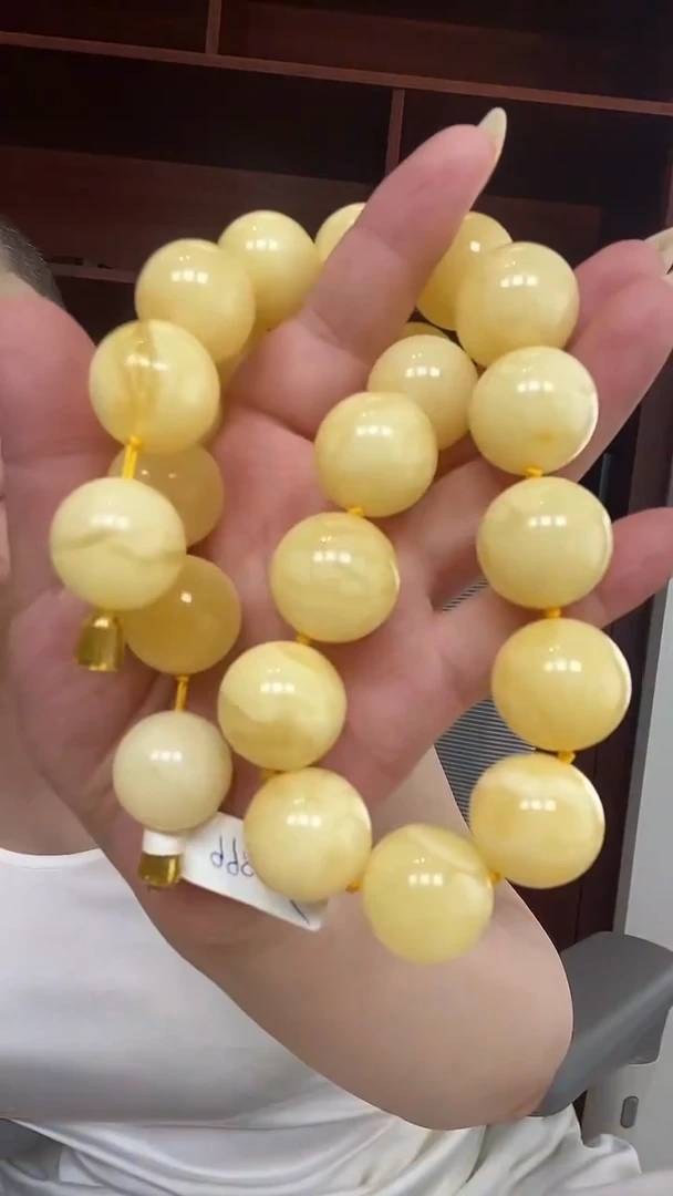 琥珀颈饰未镶嵌项链