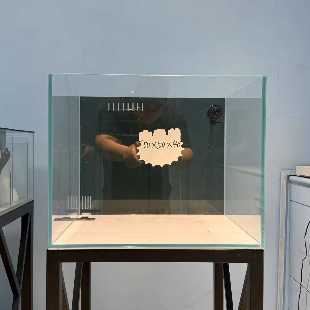 锦澜悦鲤 30/40/50/60背滤方缸 金晶五线超白鱼缸造景干湿分离