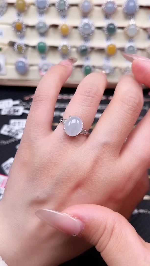 【闪购商品】翡翠戒指银S925镶嵌戒指