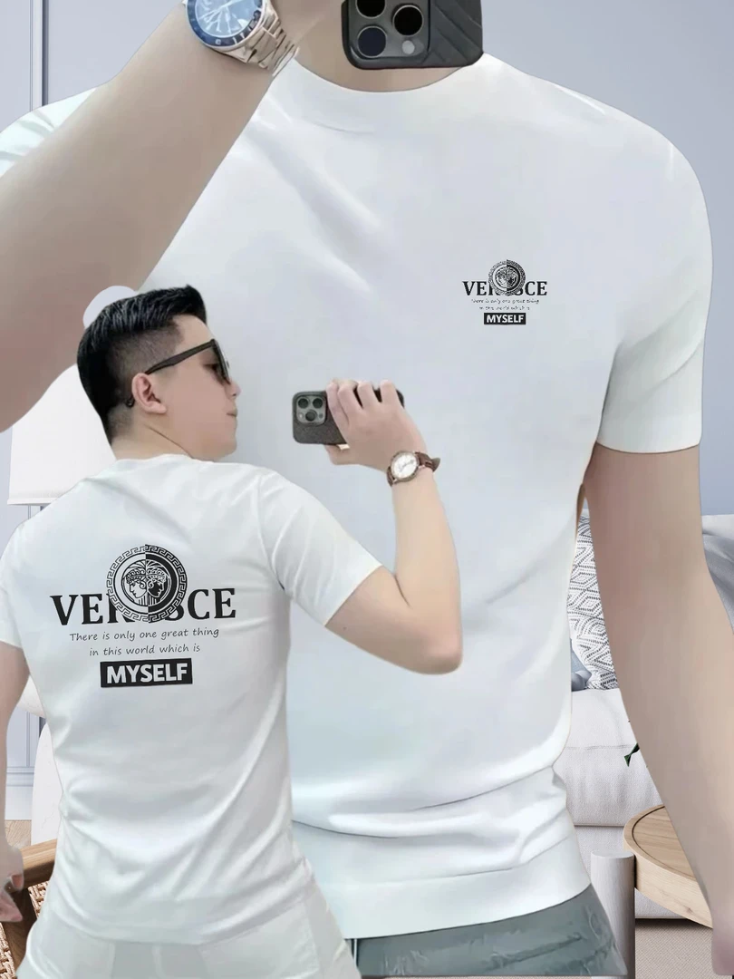 VE美式痞帅重磅纯棉短袖T恤男女同款休闲时尚ins潮牌圆领半袖上衣