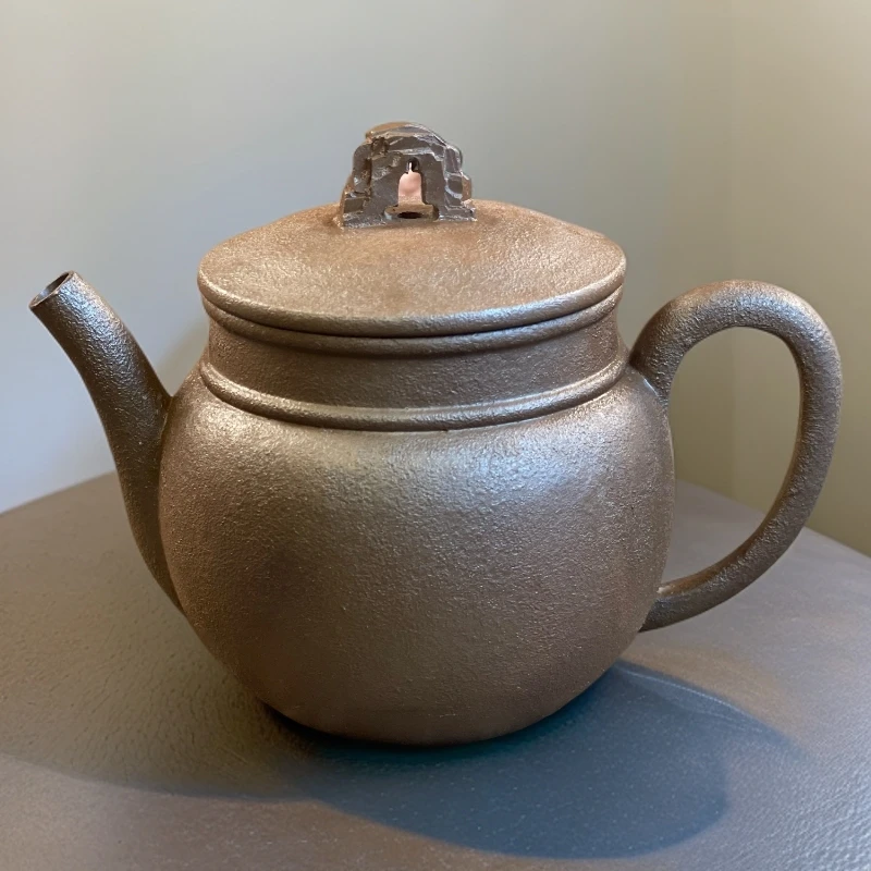 青铜器 180cc内推球孔 坭兴陶柴烧壶全手工制作