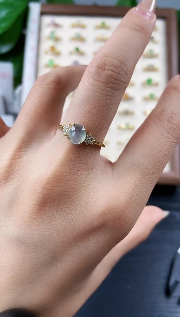 银S925镶嵌戒指翡翠12