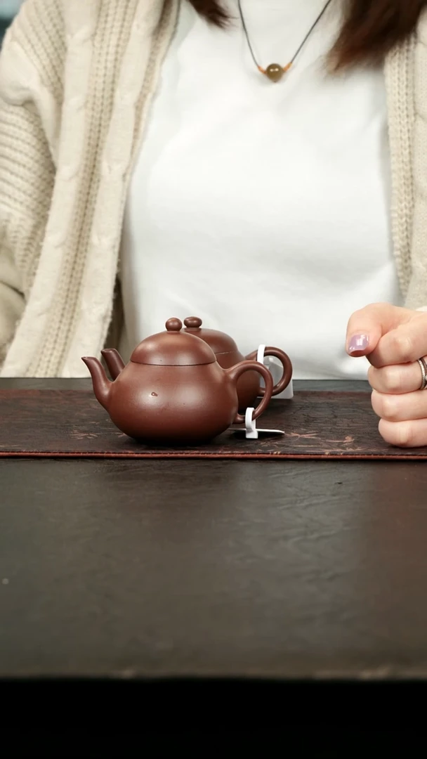 茶壶紫砂老紫泥梨式120cc