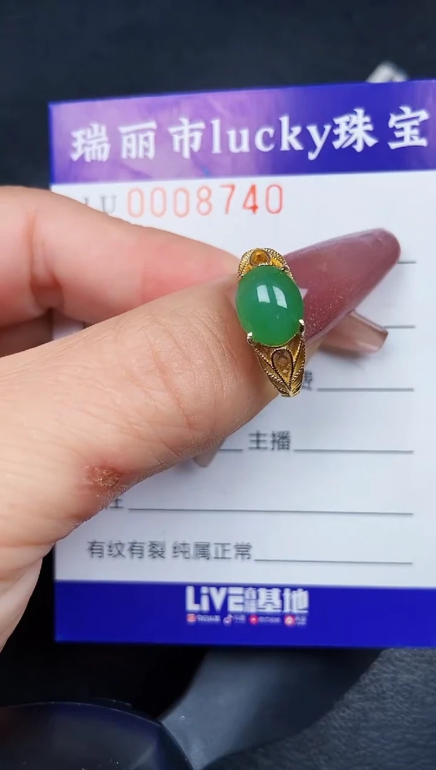 翡翠银S925镶嵌颈饰8740