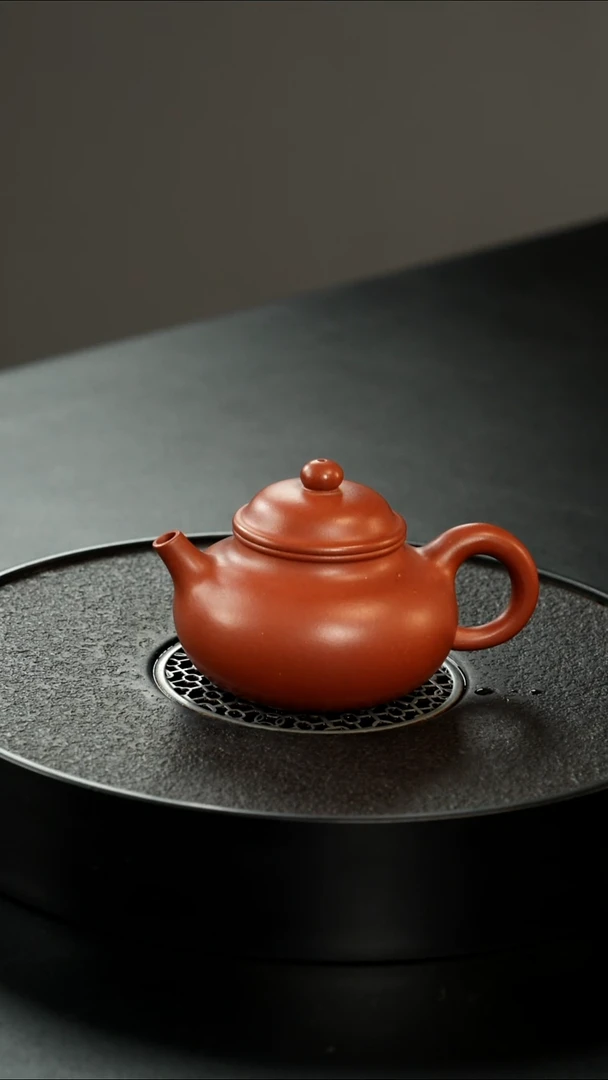 茶壶紫砂精挑赵庄生砂朱泥容天175cc