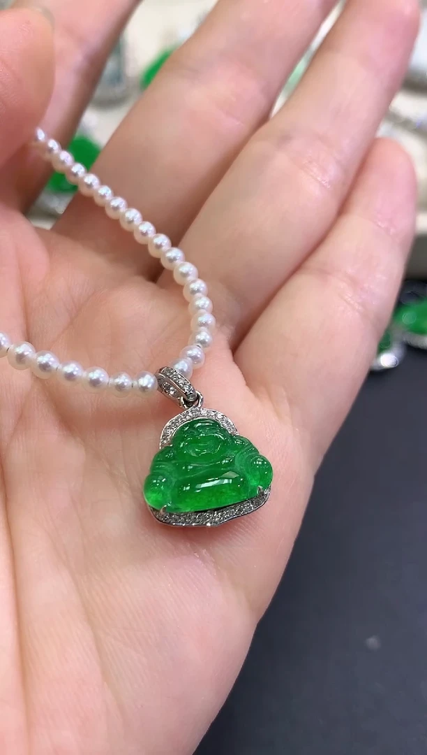 【闪购商品】翡翠颈饰18K金镶嵌B9 多样性一件发货