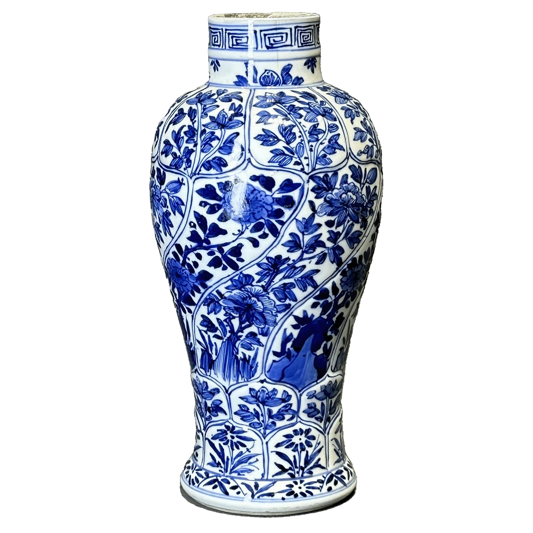 25017605x青花花卉纹瓶