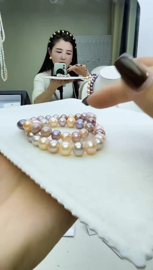 未镶嵌手链淡水珍珠糖果色系  （多样性发一）