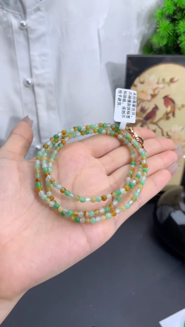 【闪购商品】翡翠手链未镶嵌卡3.3mm