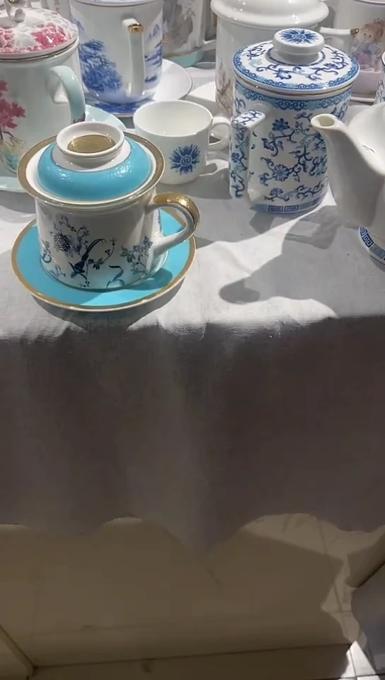 瓷隆达骨瓷茶漏杯1套