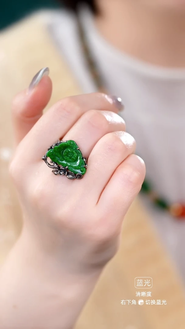 颈饰未镶嵌翡翠戒指5