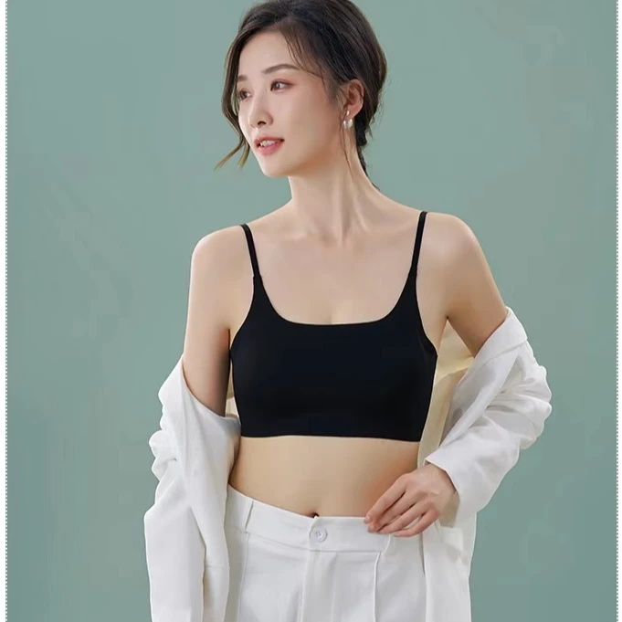 固定杯露背透气无痕防止滑落舒适防走光女士美背聚拢一片式薄款