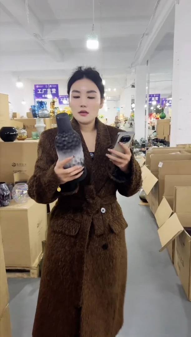 【闪购商品】无铅玻璃UU外贸花瓶微瑕-W31Y