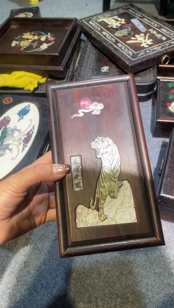 木紫檀拆件雕刻板以直播间实物为准微瑕老物件