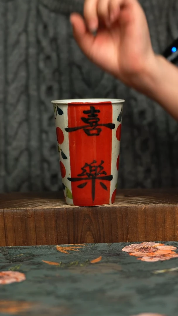 杯釉下彩手工手绘同款陶器