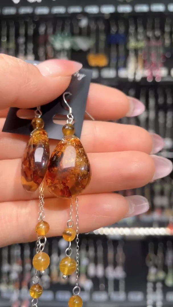 紫晶耳饰银S925镶嵌 CHEN.GL