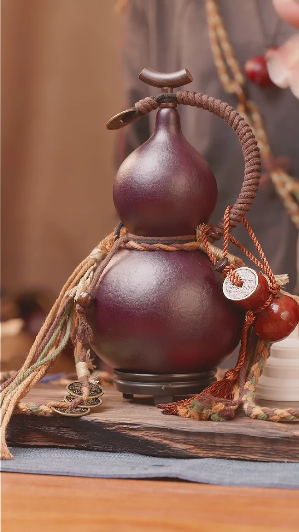 1107号链接精品大漆葫芦现货现发[一物一拍]（600-700ml）