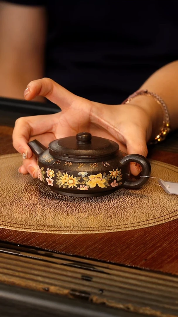 宜兴紫砂JXT 铁血红砂 仲芳周盘 130cc
