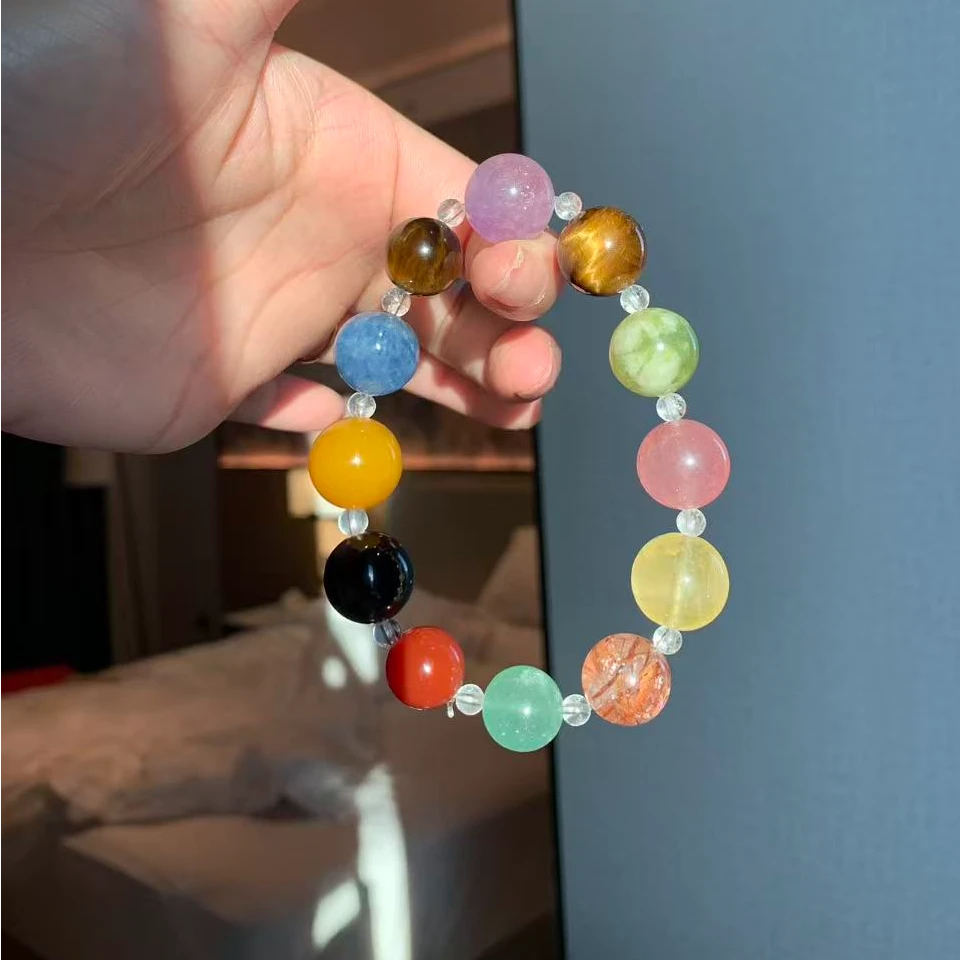 多宝超七虎眼隔珠水晶女款氛围感手串多样性发其一