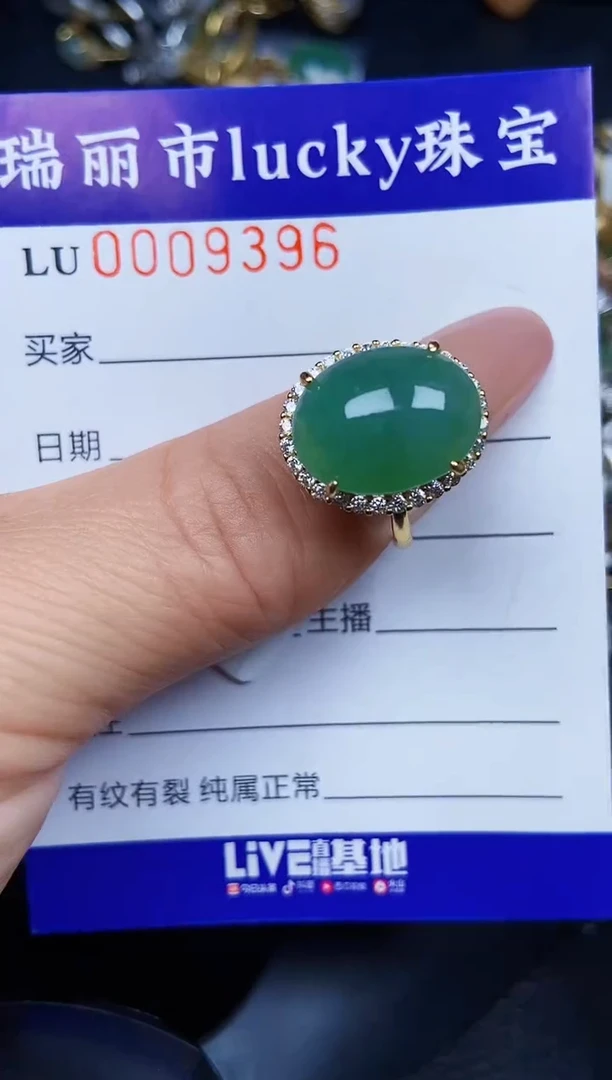 翡翠银S925镶嵌颈饰9396